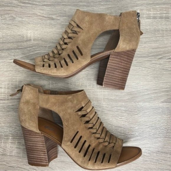 Franco Sarto Brown Janice Block Heel Sandal Size 8.5 - Picture 6 of 8